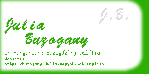 julia buzogany business card